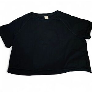 Victoria's Secret PINK Black Short Sleeve Oversized Box Tee